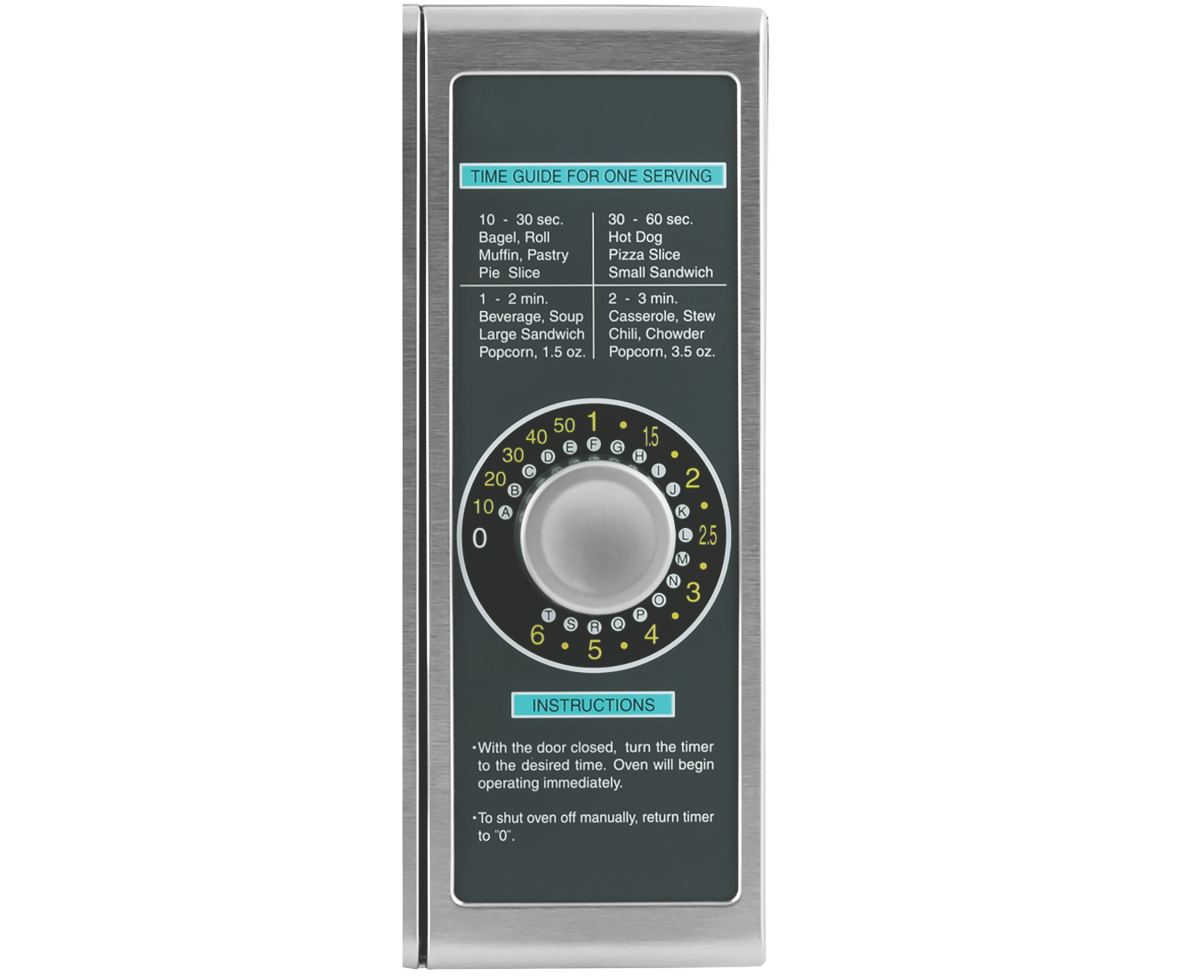 microwave with icons