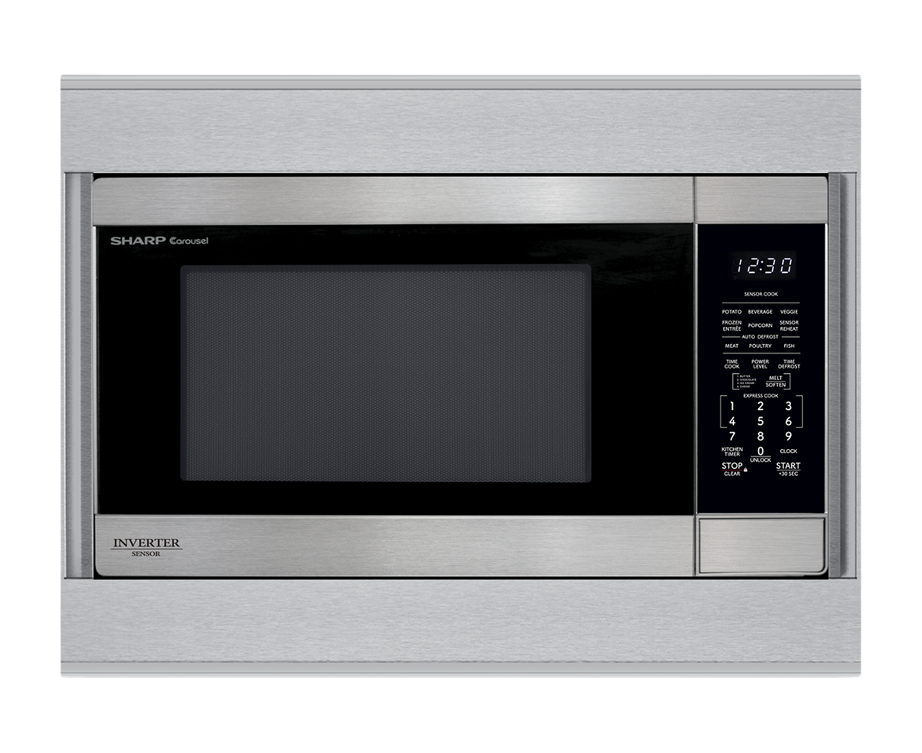 microwave installed with trimkit