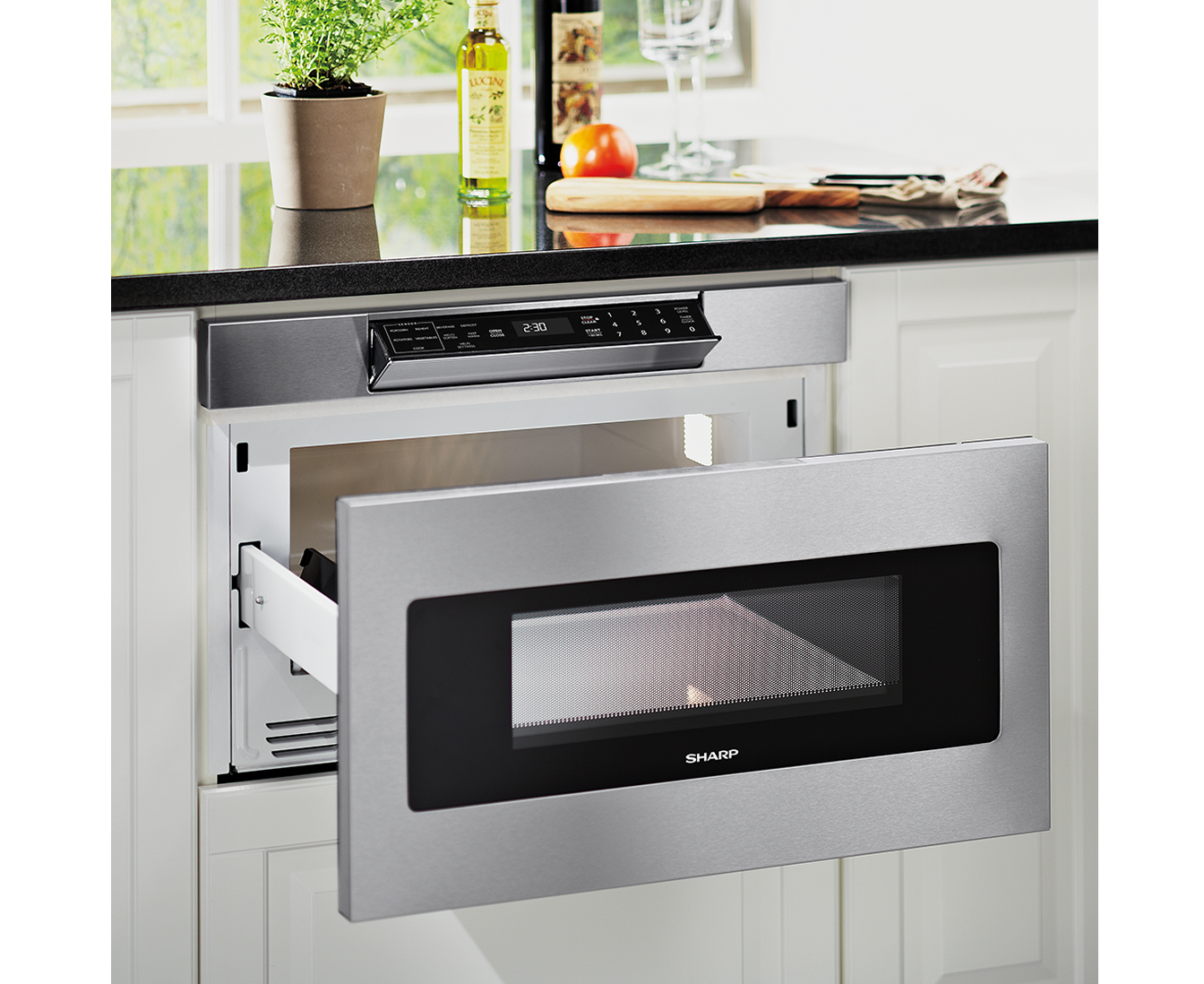 SMD3077ASC microwave drawer opened