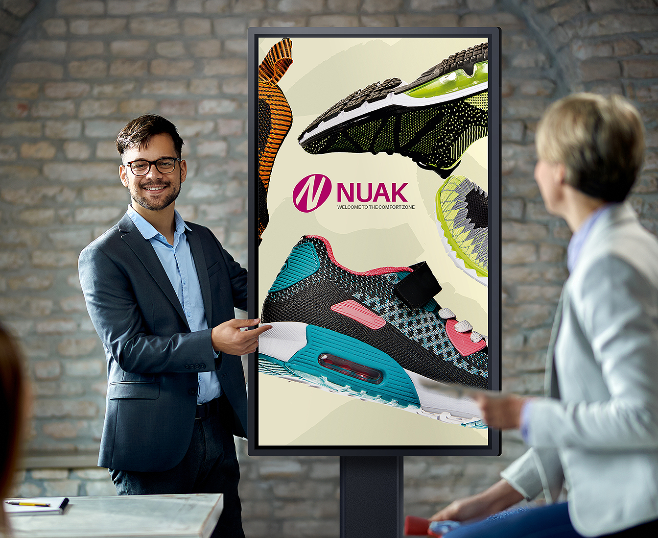 touch screen installed as portrait