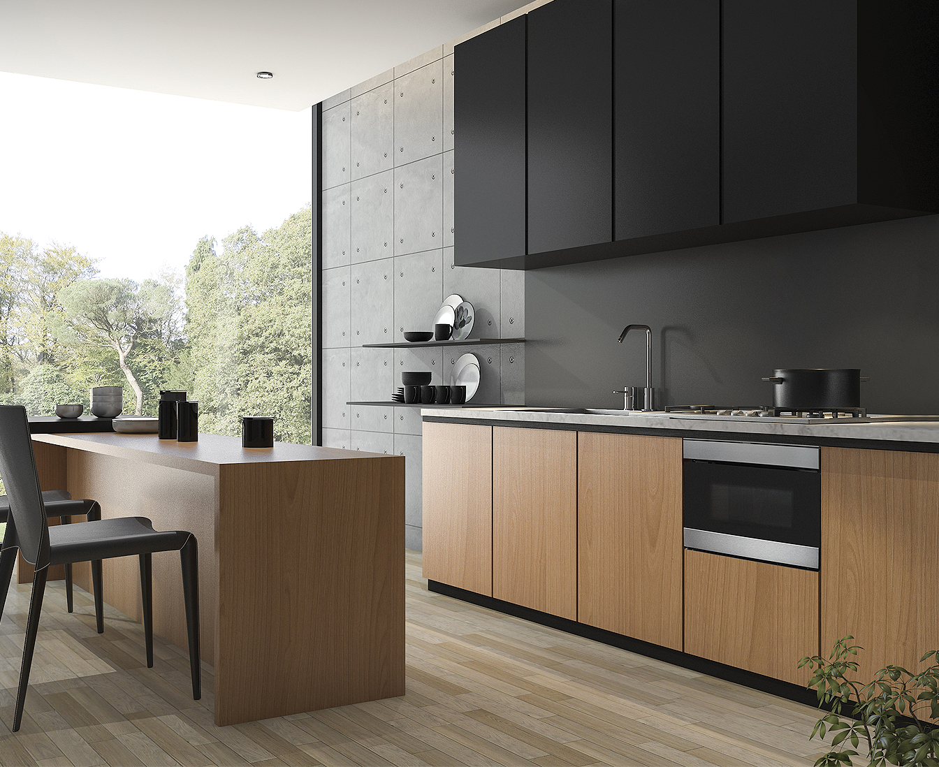 SMD2489ESC Sharp Stainless Steel Microwave Drawer in kitchen