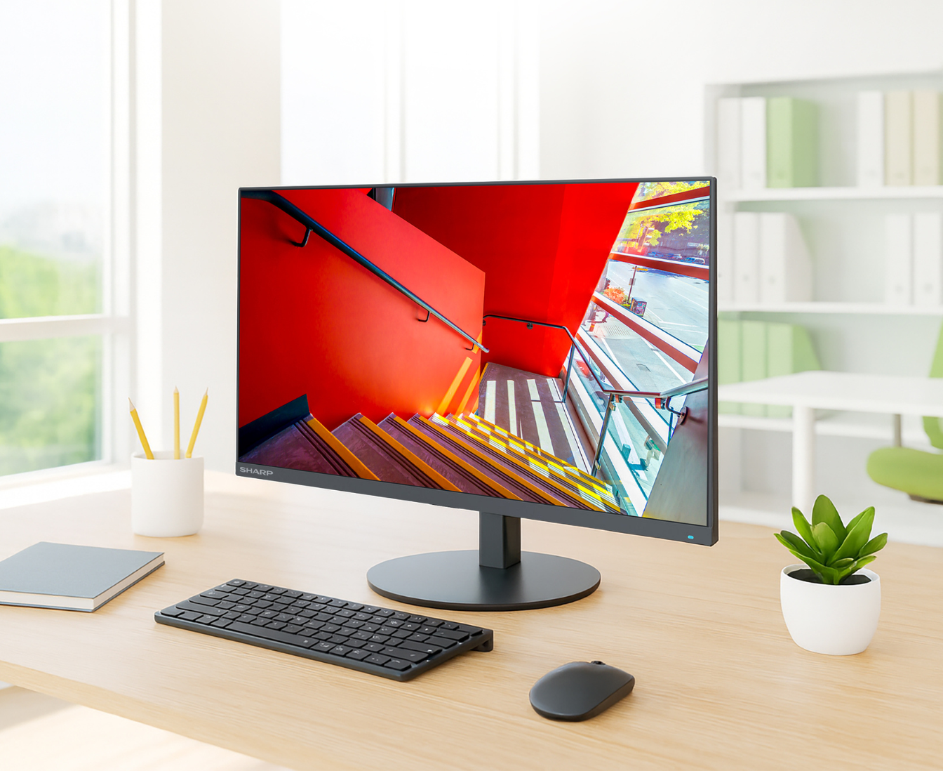 DD-E244FL monitor in work from home office