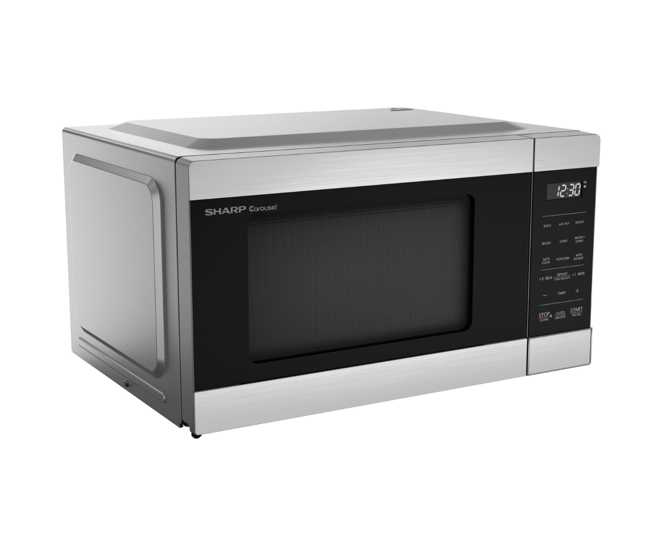 left angle view of microwave