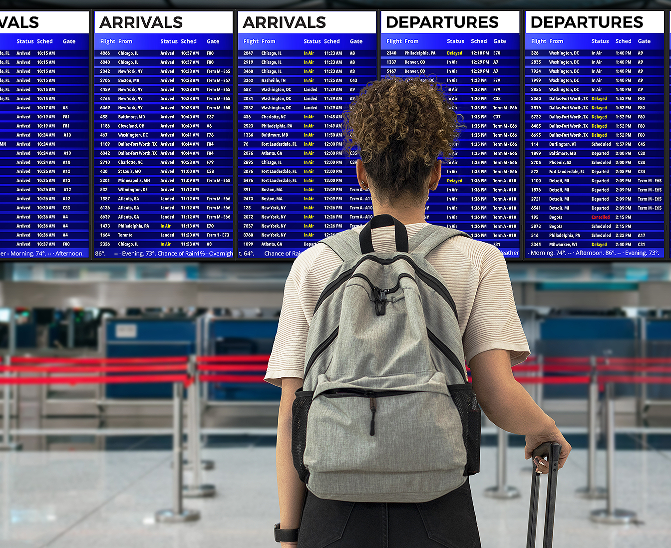 display in transportation airport