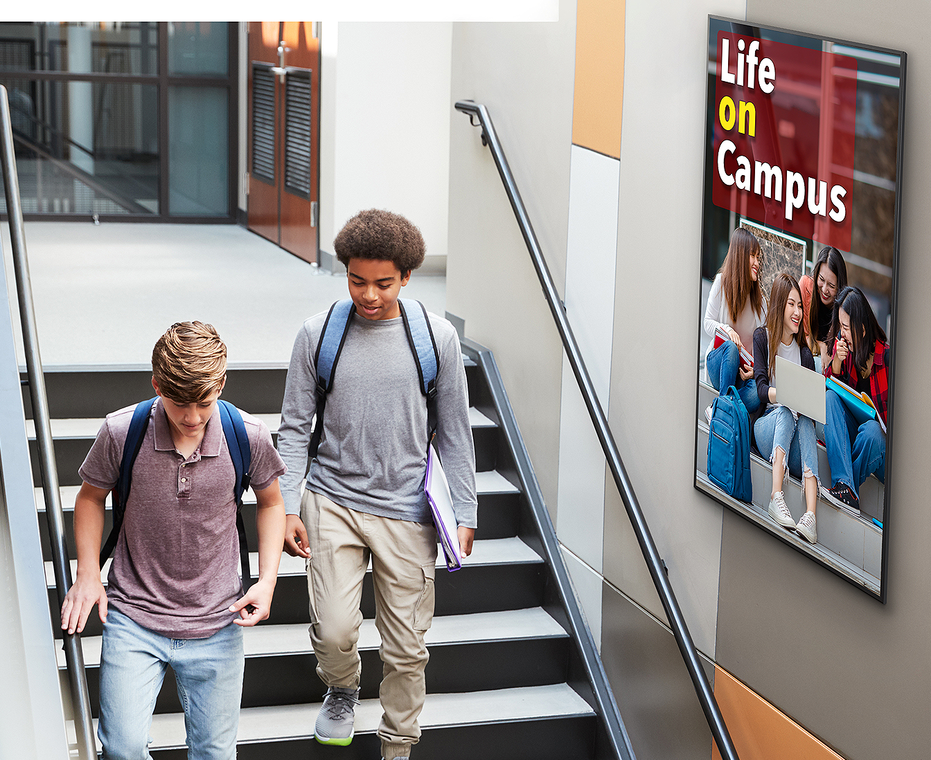 PNME502 students in school hallway