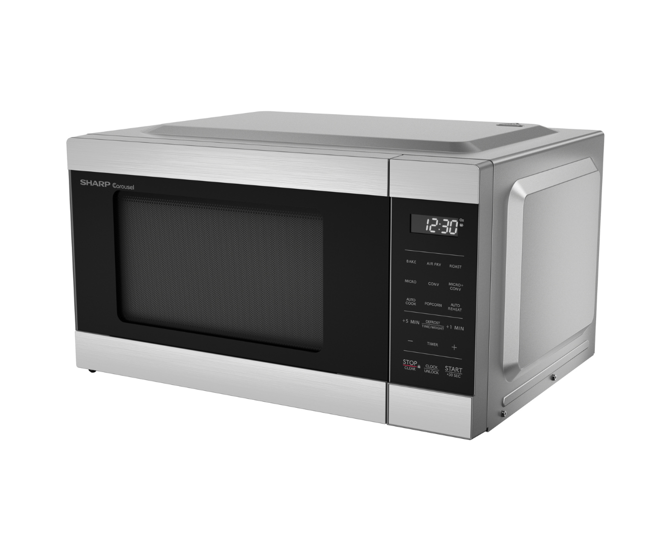 right angle view of microwave