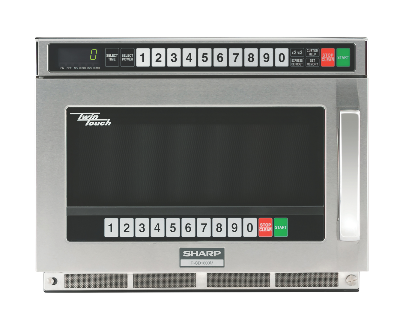 commercial microwave front view