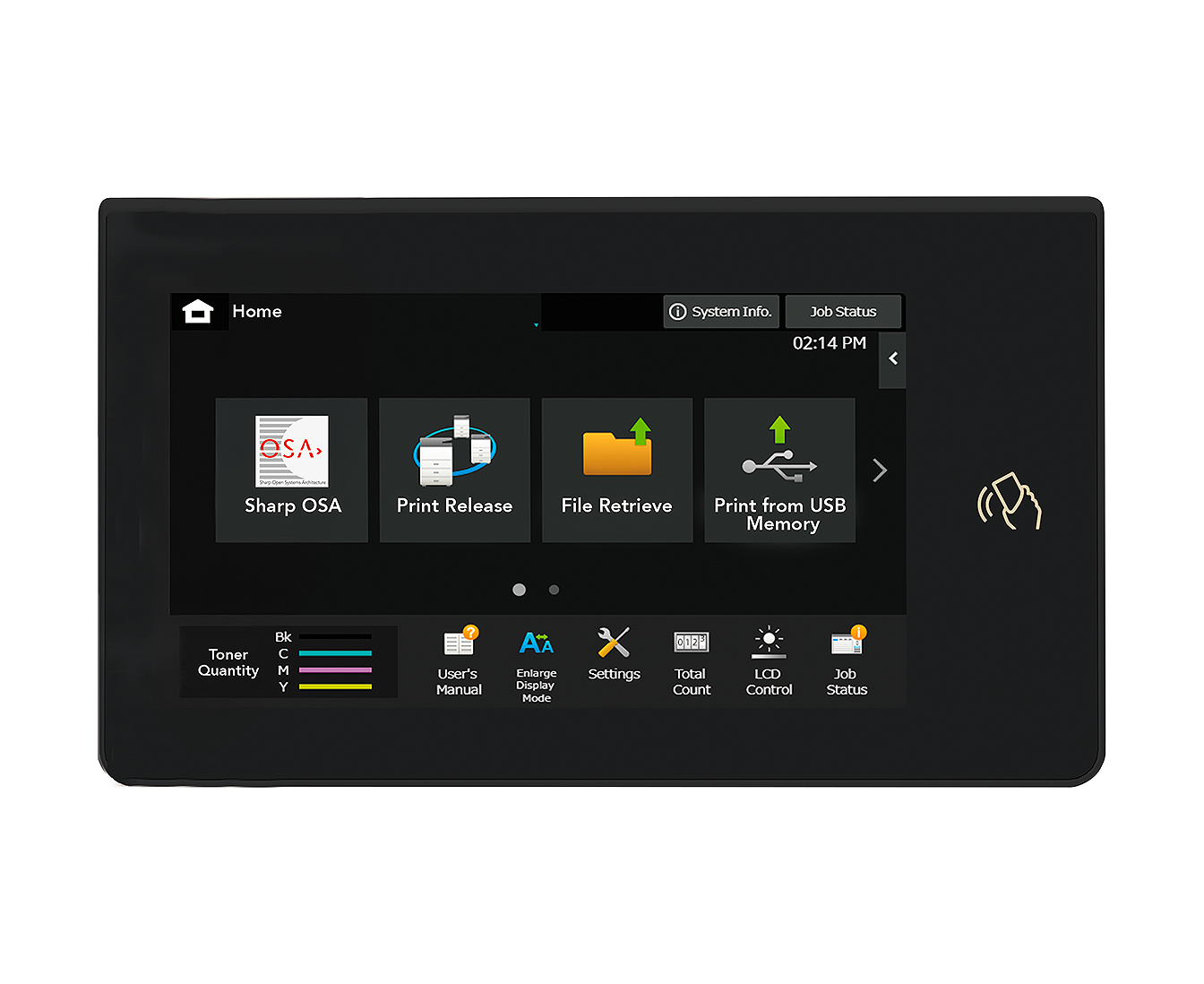 BPB550PW Black & White Printer screen