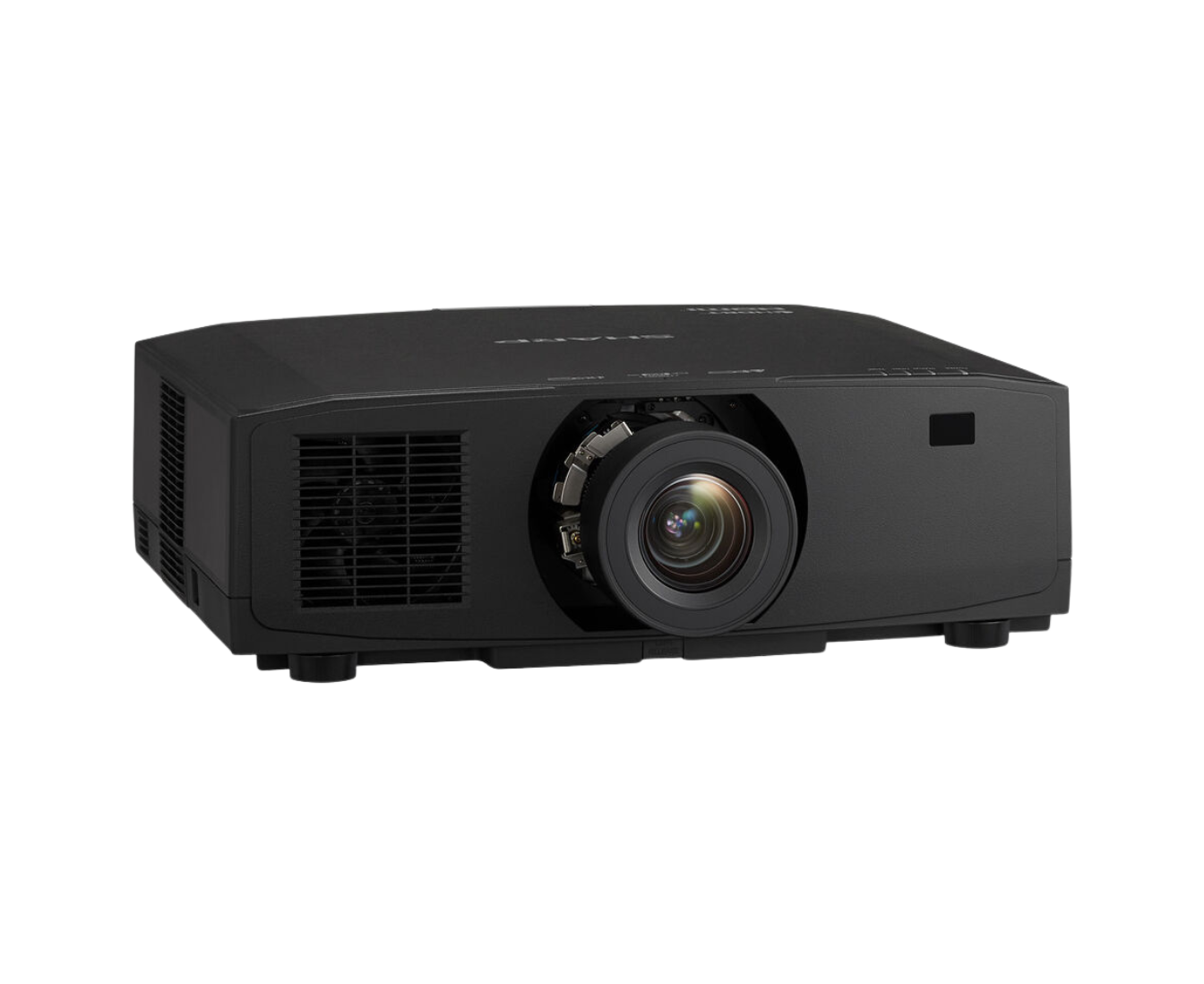 left angled view of a projector