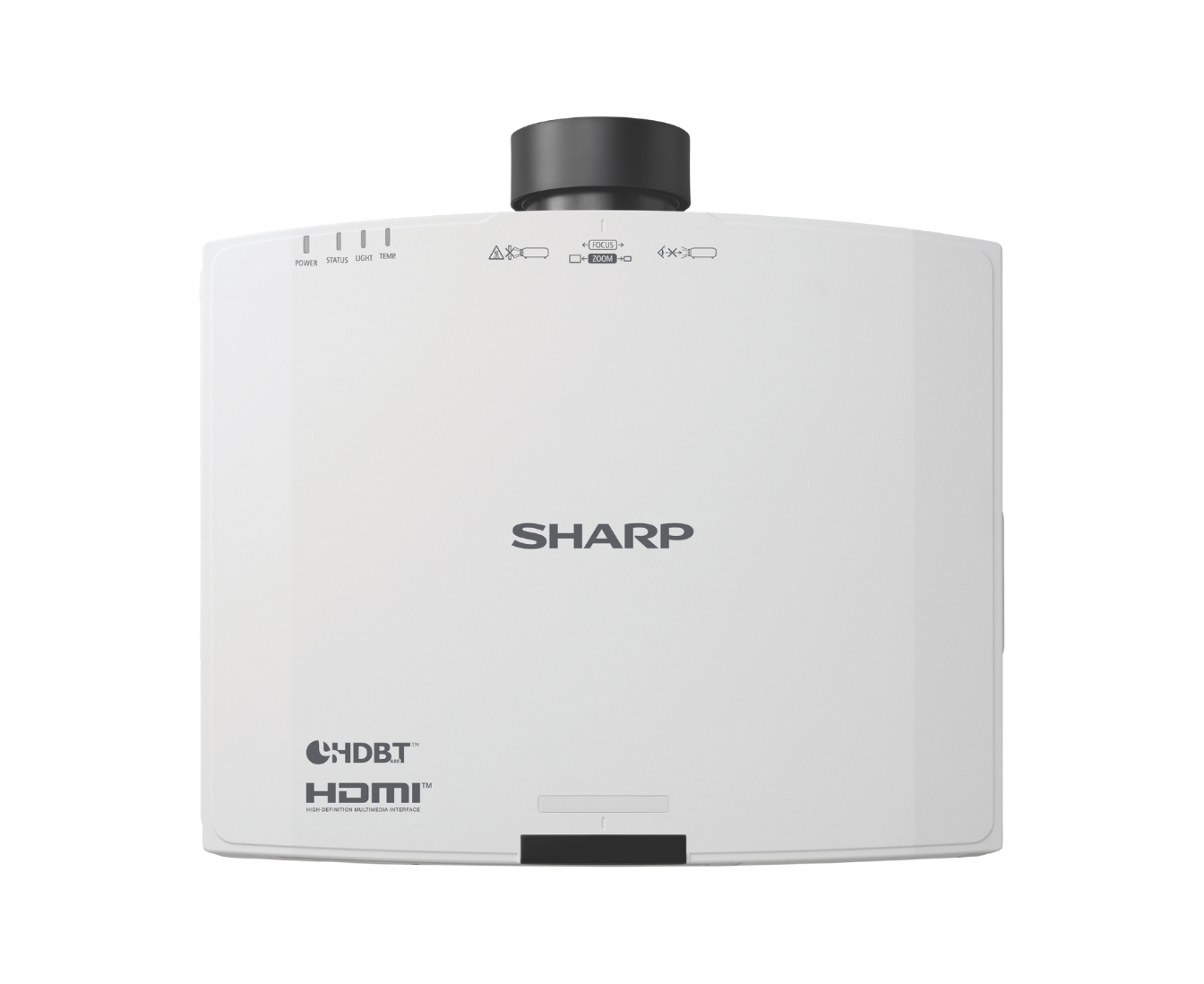 top view of white projector