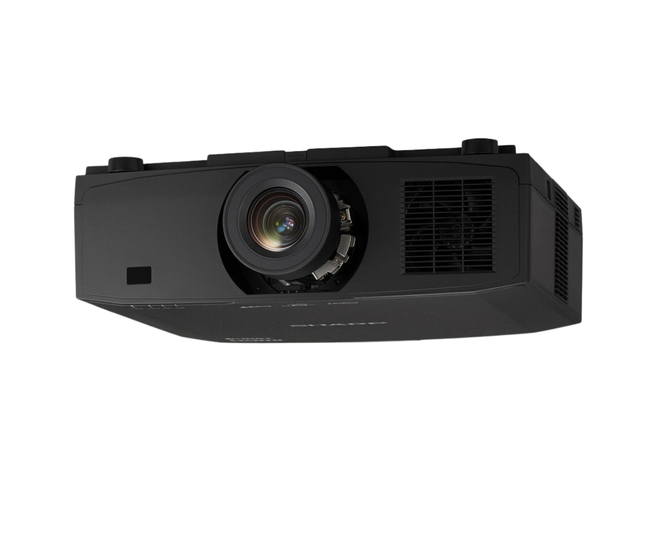 black projector installed to ceiling