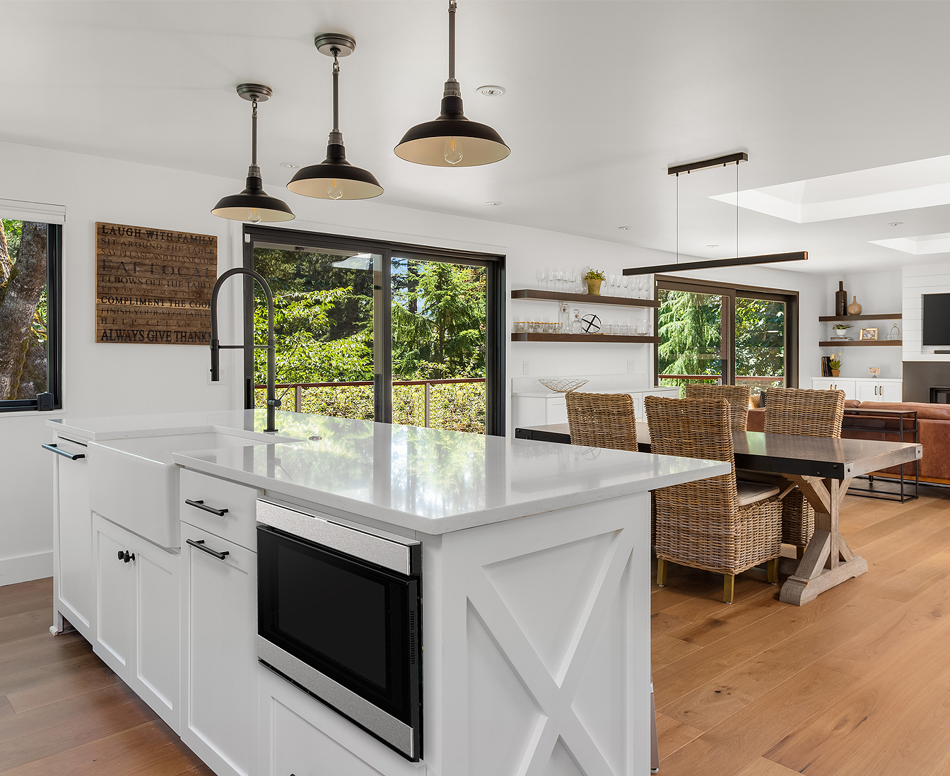 SMD2499FSC Convection Microwave Drawer Sharp in kitchen island