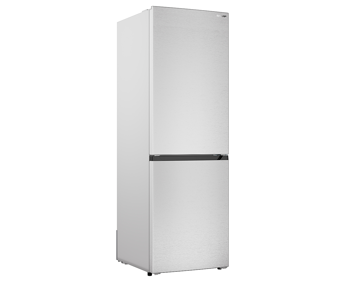 Side profile of SHARP 24-inch counter depth refrigerator with bottom freezer right angle
