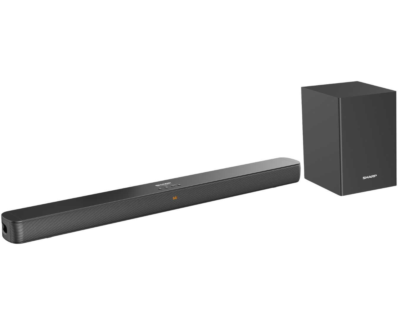 angle view of a sound bar