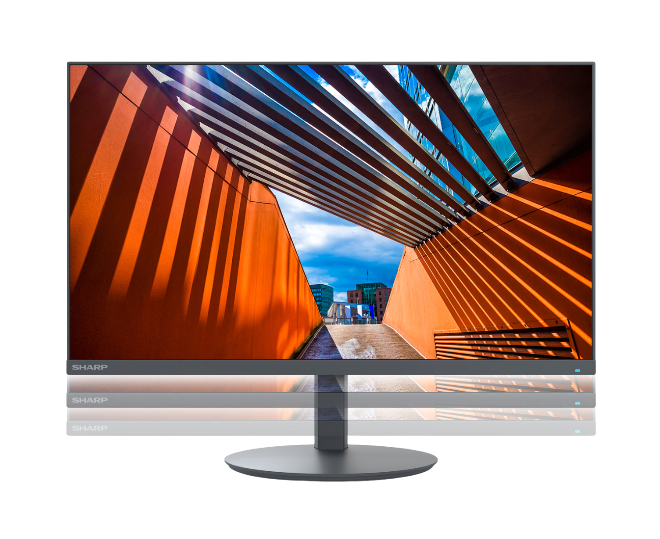 DD-E244FL monitor font view with options to increase height of screen