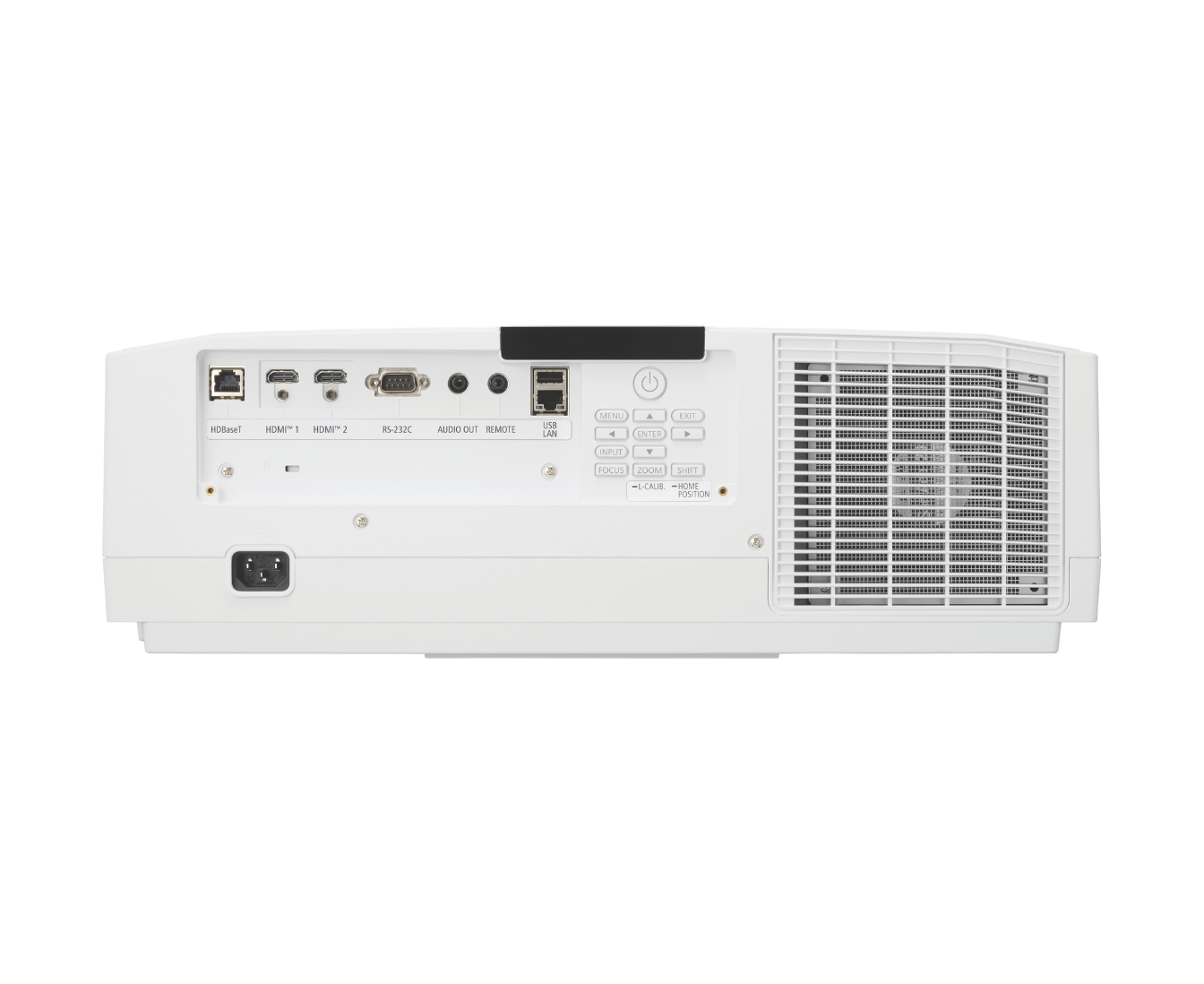 inputs on white projector