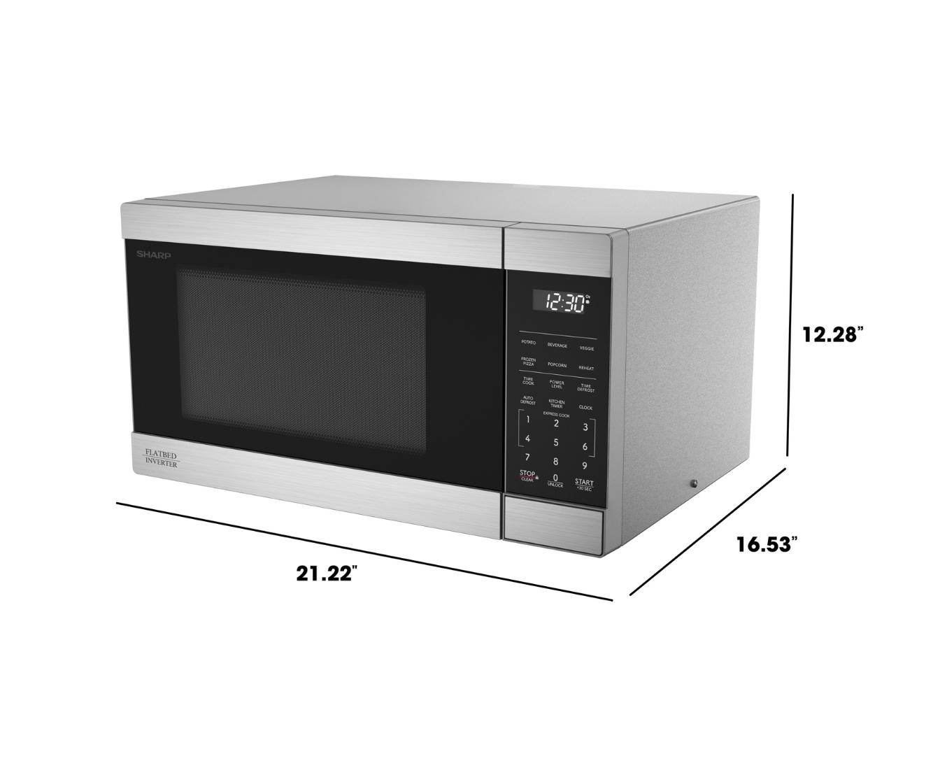 microwave with dimensions