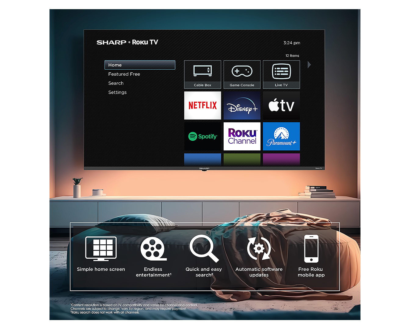 SHARP TVセット 5500円 4TC86EL8UR 86? AQUOS 4K Roku Smart TV – Sharp Canada
