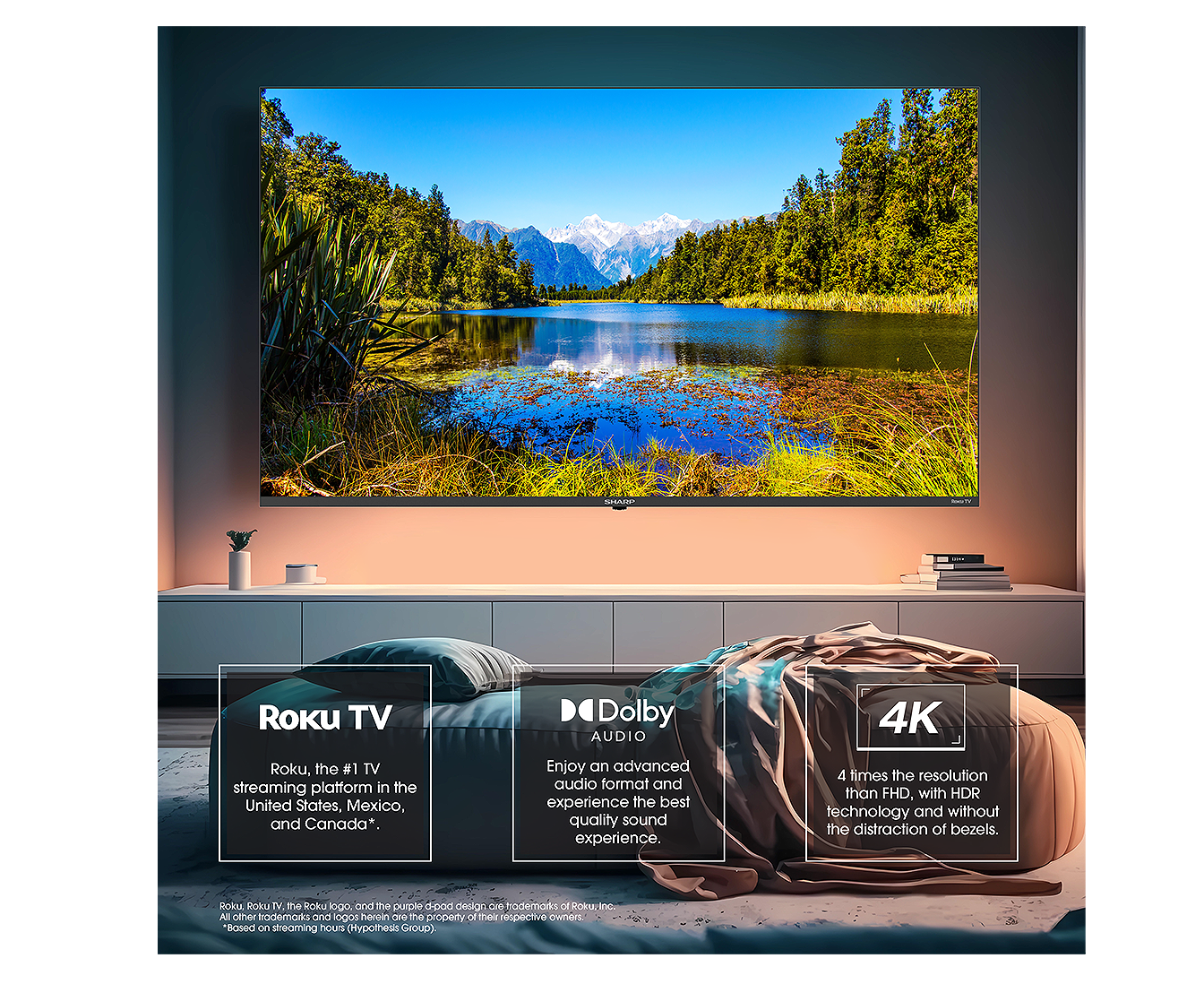 SHARP TVセット 5500円 4TC55EL8UR 55inch AQUOS 4K UHD Smart TV – Sharp Canada