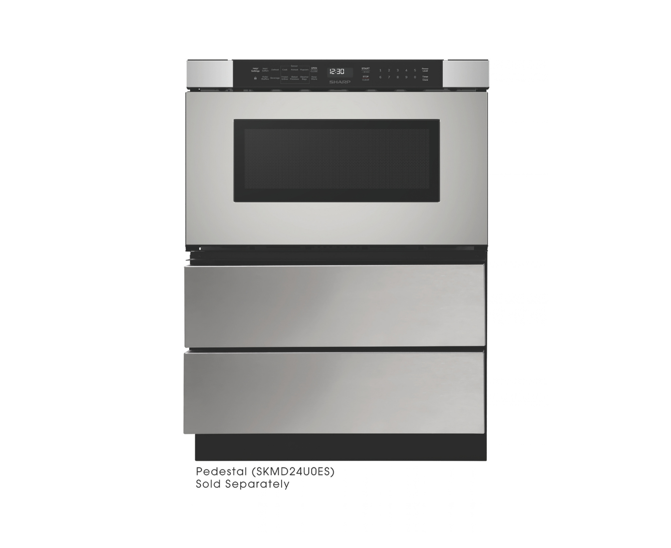microwave with pedestal