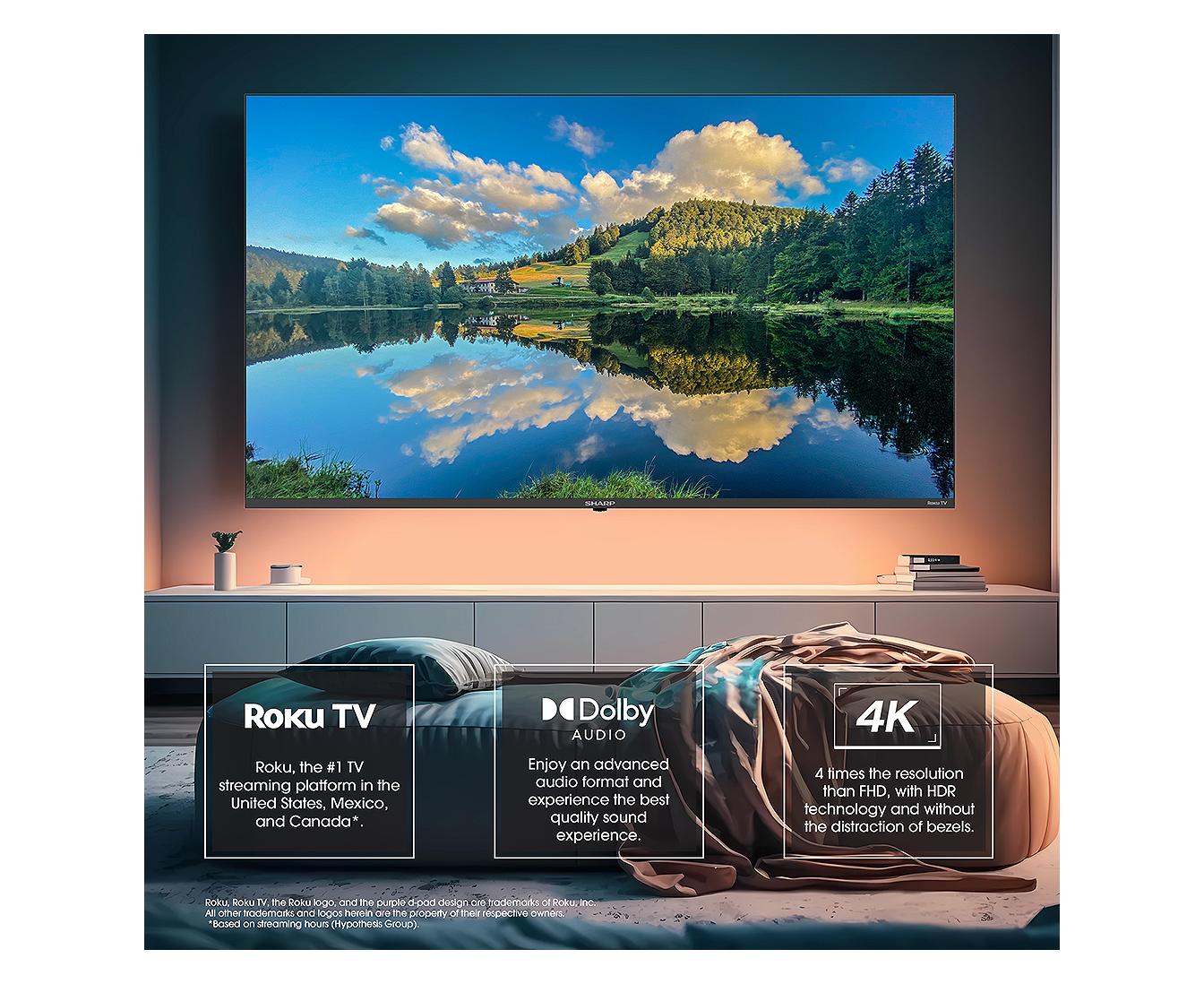 4TC50EL8UR 50 AQUOS 4K Roku Smart TV | Sharp Canada